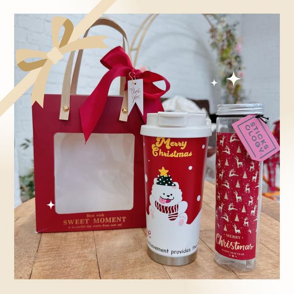 ［香港限定］聖誕暖心水杯套裝（聖誕雪人）