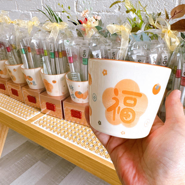 ［香港限定］「吉祥如意」陶瓷茶杯10枝套裝