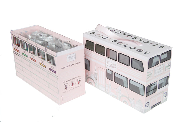 ［香港限定禮盒］茶迷倫敦 50枝 邂逅英倫 雙層巴士禮盒的 Baby Pink