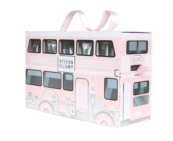 ［香港限定禮盒］茶迷倫敦 50枝 邂逅英倫 雙層巴士禮盒的 Baby Pink