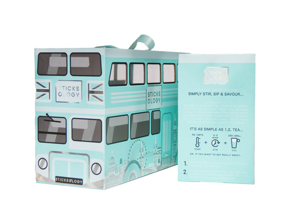［香港限定禮盒］茶迷倫敦 50枝 邂逅英倫 雙層巴士禮盒 Tiffany Blue